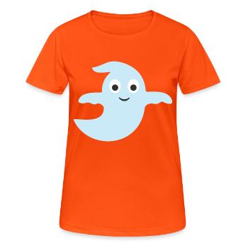 Geist - Frauen T-Shirt atmungsaktiv - Neonorange - Vorne - AI Model Female 172 dark (172cm)