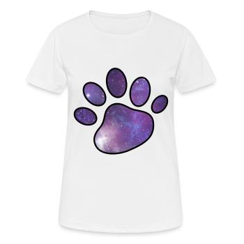 Pet Universum Hundepfote - Frauen T-Shirt atmungsaktiv - Weiß - Vorne - AI Model Female 172 dark (172cm)