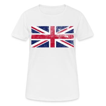 Union Jack retro - Women's Breathable T-Shirt - white - Front - AI Model Female 172 dark (172cm)