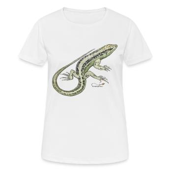 Lézard des sables - T-shirt respirant Femme - blanc - Devant - AI Model Female 172 dark (172cm)