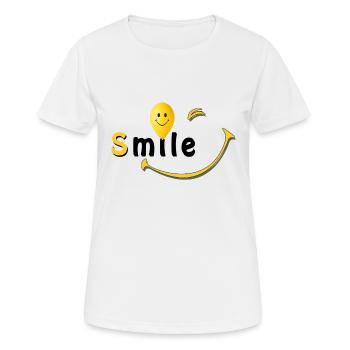 Smile - T-shirt respirant Femme - blanc - Devant - AI Model Female 172 dark (172cm)