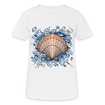 Coquillage - T-shirt respirant Femme - blanc - Devant - AI Model Female 172 dark (172cm)