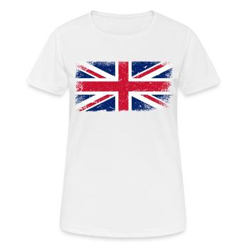 Großbritannien Flagge - Frauen T-Shirt atmungsaktiv - Weiß - Vorne - AI Model Female 172 dark (172cm)