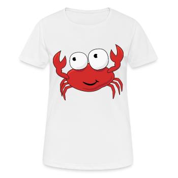 Crab with googly eyes - Women's Breathable T-Shirt - white - Front - AI Model Female 172 dark (172cm)