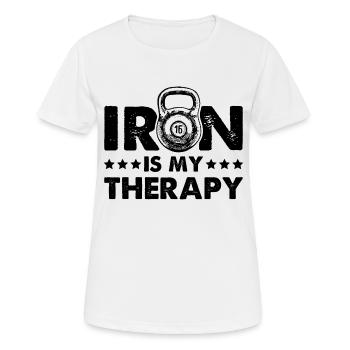 Iron Gym Fitness Dumbbell Therapy - Women's Breathable T-Shirt - white - Front - AI Model Female 172 dark (172cm)