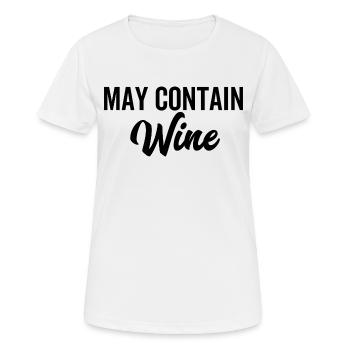 May Contain Wine - Women's Breathable T-Shirt - white - Front - AI Model Female 172 dark (172cm)