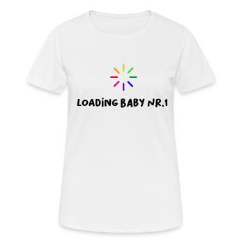 Loading Baby n ° 1 drôle de sort grossesse - T-shirt respirant Femme - blanc - Devant - AI Model Female 172 dark (172cm)