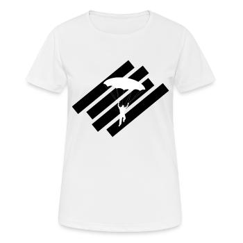 Paragliding - Frauen T-Shirt atmungsaktiv - Weiß - Vorne - AI Model Female 172 dark (172cm)