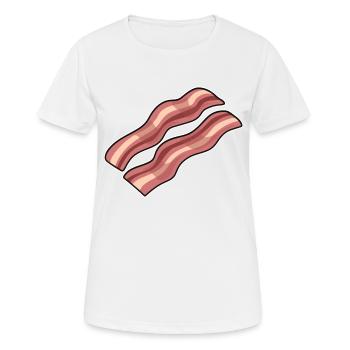 Bacon Speck - Frauen T-Shirt atmungsaktiv - Weiß - Vorne - AI Model Female 172 dark (172cm)