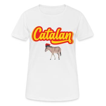 Catalan Ane Catalan Barratina Cadeau Régional - T-shirt respirant Femme - blanc - Devant - AI Model Female 172 dark (172cm)