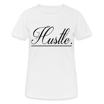 Hustle Motivation - Frauen T-Shirt atmungsaktiv - Weiß - Vorne - AI Model Female 172 dark (172cm)