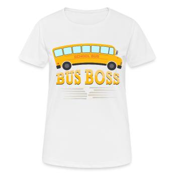 Bus Boss School Bus Driver Yellow Bus - Frauen T-Shirt atmungsaktiv - Weiß - Vorne - AI Model Female 172 dark (172cm)