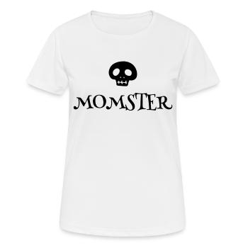 Momster Halloween Mama Gift Idea - Women's Breathable T-Shirt - white - Front - AI Model Female 172 dark (172cm)