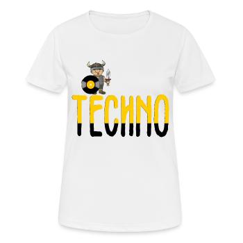 Techno-Wikinger - Frauen T-Shirt atmungsaktiv - Weiß - Vorne - AI Model Female 172 dark (172cm)