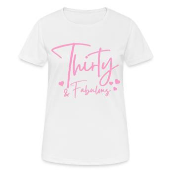 Dreißig fabelhaft - Frauen T-Shirt atmungsaktiv - Weiß - Vorne - AI Model Female 172 dark (172cm)