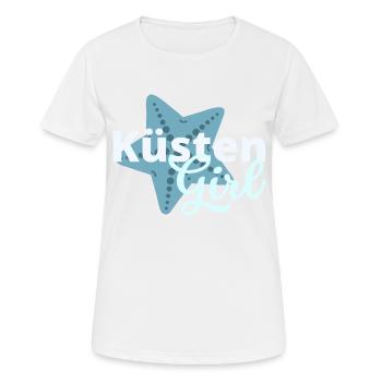 Küstengirl Ostsee Küste Nordsee Küste Spruch. - Frauen T-Shirt atmungsaktiv - Weiß - Vorne - AI Model Female 172 dark (172cm)