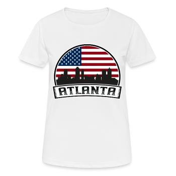Ligne d’horizon d’Atlanta - T-shirt respirant Femme - blanc - Devant - AI Model Female 172 dark (172cm)