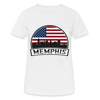 Memphis USA Skyline - Frauen T-Shirt atmungsaktiv - Weiß - Vorne - AI Model Female 172 dark (172cm)