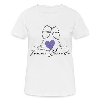Poltern mit Stil - Frauen T-Shirt atmungsaktiv - Weiß - Vorne - AI Model Female 172 dark (172cm)