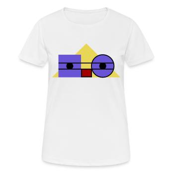 Roboface - le visage de robot nerdy amical - T-shirt respirant Femme - blanc - Devant - AI Model Female 172 dark (172cm)
