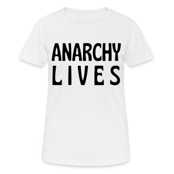 anarchy lives - T-shirt respirant Femme - blanc - Devant - AI Model Female 172 dark (172cm)