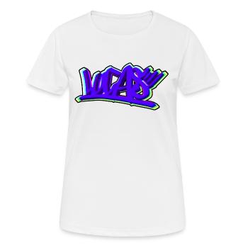 LUCAS - T-shirt respirant Femme - blanc - Devant - AI Model Female 172 dark (172cm)