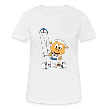 SCHAF - KITER - KITESURFER - KITESURFEN - KITE - Frauen T-Shirt atmungsaktiv - Weiß - Vorne - AI Model Female 172 dark (172cm)