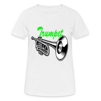 Trumpet Cartoon Art Design - Frauen T-Shirt atmungsaktiv - Weiß - Vorne - AI Model Female 172 dark (172cm)