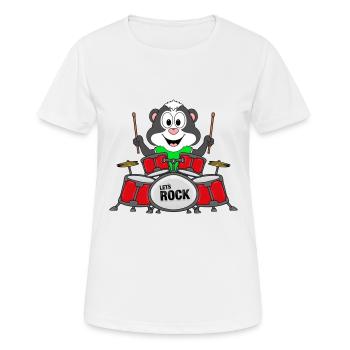 SCHLAGZEUGER - STINKTIER - MUSIKER - TIERISCH - Frauen T-Shirt atmungsaktiv - Weiß - Vorne - AI Model Female 172 dark (172cm)