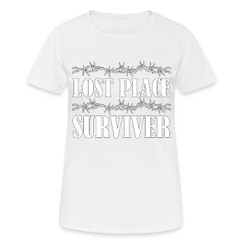 Lost Place Urbexer Urban Geschenk - Frauen T-Shirt atmungsaktiv - Weiß - Vorne - AI Model Female 172 dark (172cm)
