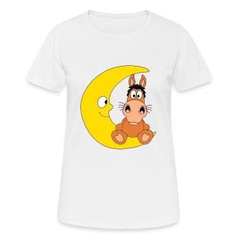 MOND - PFERD - PONY - TIERISCH - TIER - Frauen T-Shirt atmungsaktiv - Weiß - Vorne - AI Model Female 172 dark (172cm)