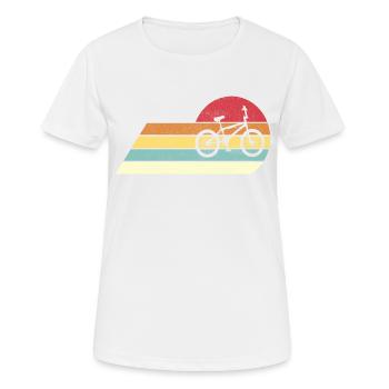 Fahrrad Retro Vintage Bike BMX - Frauen T-Shirt atmungsaktiv - Weiß - Vorne - AI Model Female 172 dark (172cm)