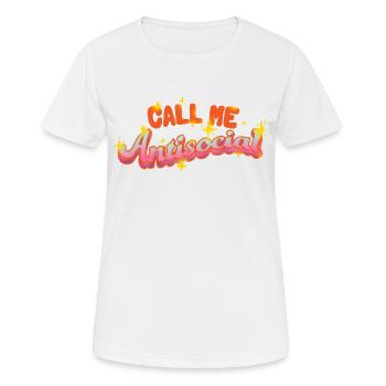 Antisocial Introvert Shy - Frauen T-Shirt atmungsaktiv - Weiß - Vorne - AI Model Female 172 dark (172cm)