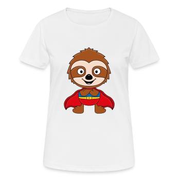 FAULTIER - SUPERHELD - TIER - TIERISCH - Frauen T-Shirt atmungsaktiv - Weiß - Vorne - AI Model Female 172 dark (172cm)