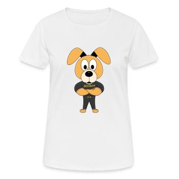 HUND - WACHHUND - SECURITY - TÜRSTEHER - TIERISCH - Frauen T-Shirt atmungsaktiv - Weiß - Vorne - AI Model Female 172 dark (172cm)