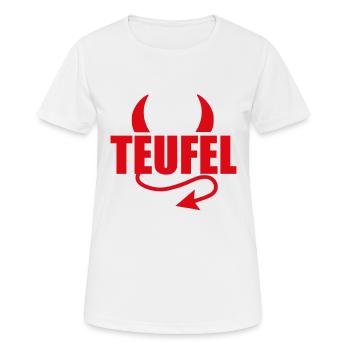 TEUFEL - HÖLLE - TEUFLISCH - TEUFELCHEN - Frauen T-Shirt atmungsaktiv - Weiß - Vorne - AI Model Female 172 dark (172cm)