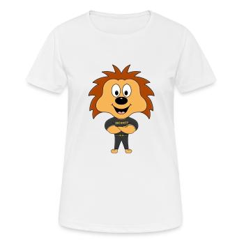 IGEL - SECURITY - BODYGUARD - TÜRSTEHER - TIER - Frauen T-Shirt atmungsaktiv - Weiß - Vorne - AI Model Female 172 dark (172cm)