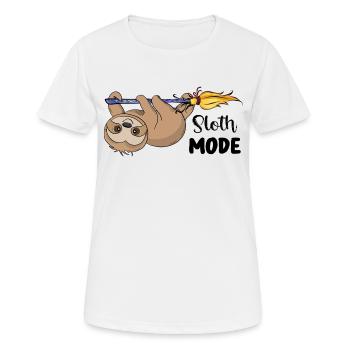 Sloth Mode - Frauen T-Shirt atmungsaktiv - Weiß - Vorne - AI Model Female 172 dark (172cm)