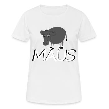 Kuh Namens Maus - Frauen T-Shirt atmungsaktiv - Weiß - Vorne - AI Model Female 172 dark (172cm)