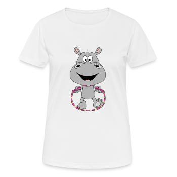 SEILSPRINGEN - SPRINGSEIL - NILPFERD - BABY - Frauen T-Shirt atmungsaktiv - Weiß - Vorne - AI Model Female 172 dark (172cm)