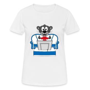PANTHER - TV - FERNSEHEN - TIER - Frauen T-Shirt atmungsaktiv - Weiß - Vorne - AI Model Female 172 dark (172cm)