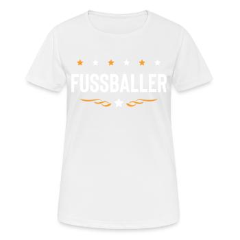 Fussballer Fussball Spieler - Frauen T-Shirt atmungsaktiv - Weiß - Vorne - AI Model Female 172 dark (172cm)