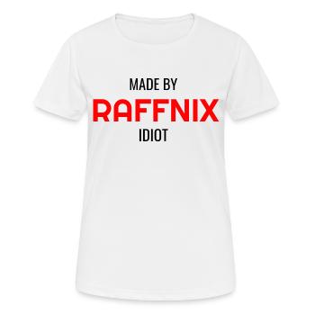 RAFFNIX - Frauen T-Shirt atmungsaktiv - Weiß - Vorne - AI Model Female 172 dark (172cm)