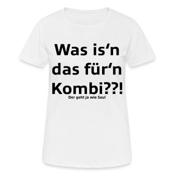 Was is'n das für'n Kombi??! - Frauen T-Shirt atmungsaktiv - Weiß - Vorne - AI Model Female 172 dark (172cm)