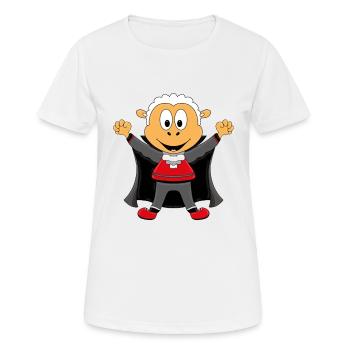 SCHAF - VAMPIR - DRACULA - HALLOWEEN - Frauen T-Shirt atmungsaktiv - Weiß - Vorne - AI Model Female 172 dark (172cm)