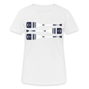 Paddel - Frauen T-Shirt atmungsaktiv - Weiß - Vorne - AI Model Female 172 dark (172cm)