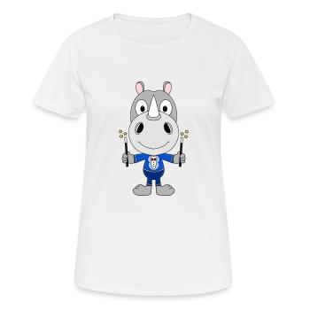 ZAUBERER - MAGIER - MAGIE - NASHORN - TIER - Frauen T-Shirt atmungsaktiv - Weiß - Vorne - AI Model Female 172 dark (172cm)