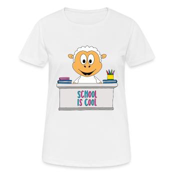 SCHAF - SCHULE - SCHÜLER - LEHRER - TIER - Frauen T-Shirt atmungsaktiv - Weiß - Vorne - AI Model Female 172 dark (172cm)