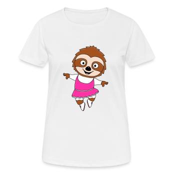 FAULTIER - TANZEN - TÄNZERIN - BALLETT - BALLERINA - Frauen T-Shirt atmungsaktiv - Weiß - Vorne - AI Model Female 172 dark (172cm)
