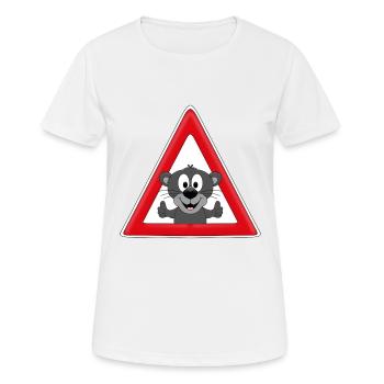 ACHTUNG PANTHER - TIER - TIERISCH - Frauen T-Shirt atmungsaktiv - Weiß - Vorne - AI Model Female 172 dark (172cm)